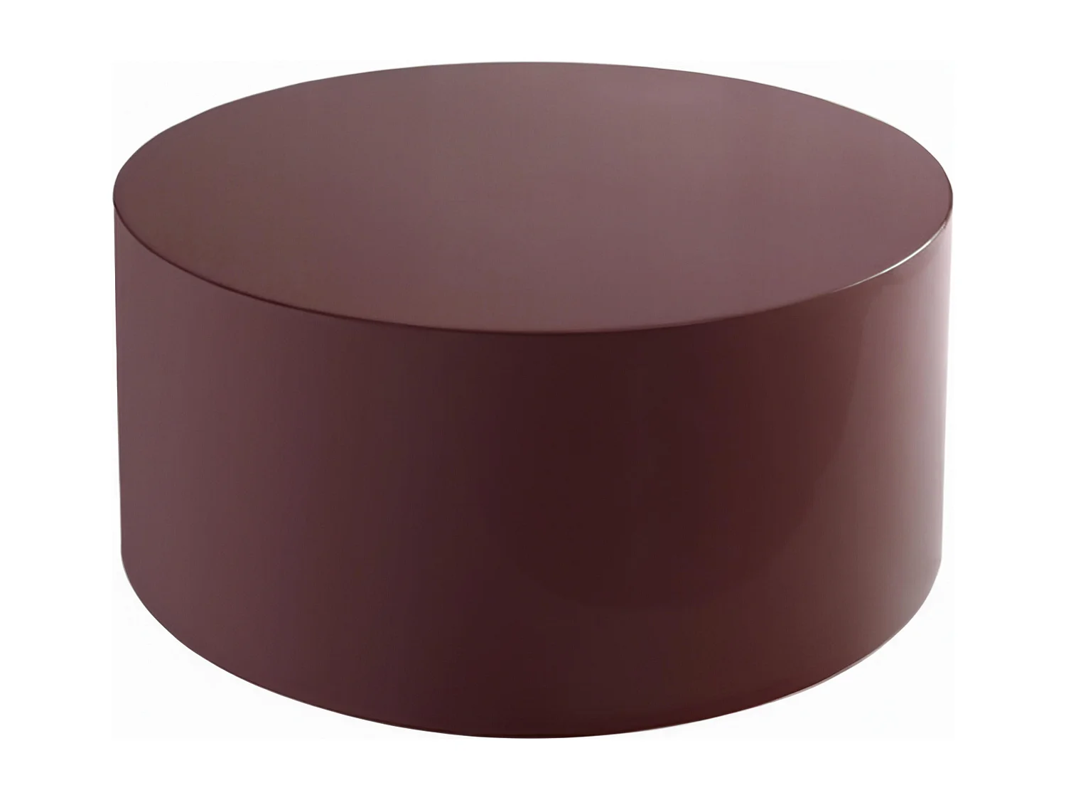 Ronde salontafel 80 cm in bordeauxrood gelakt MDF