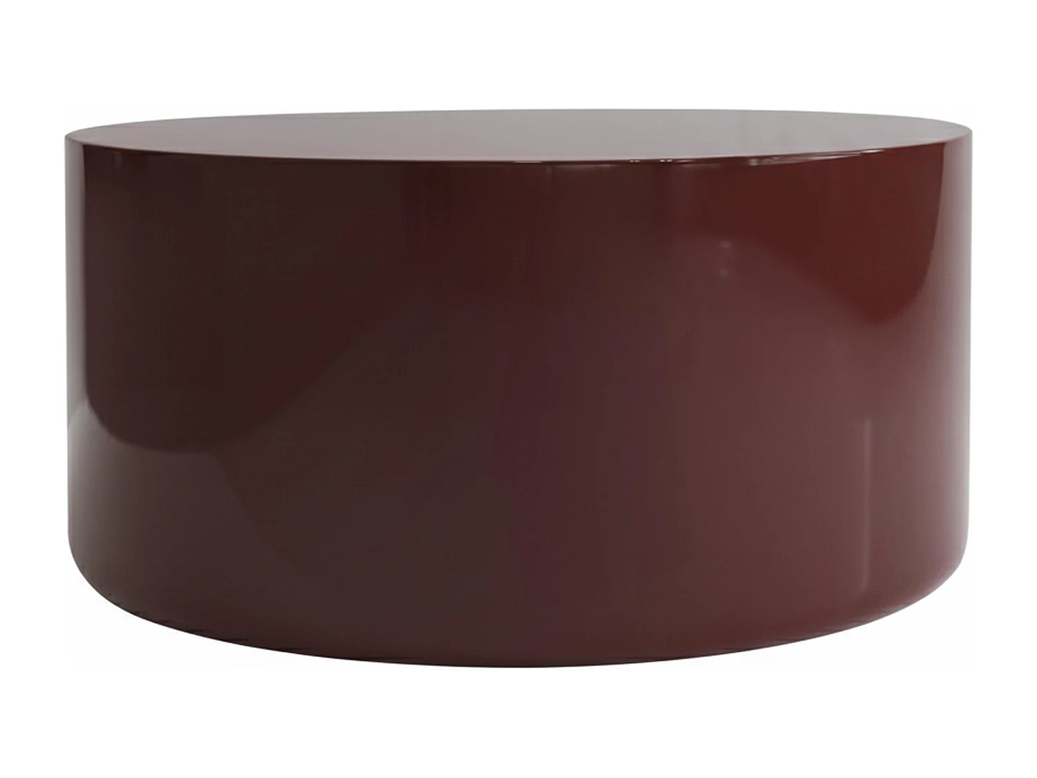Ronde salontafel 80 cm in bordeauxrood gelakt MDF