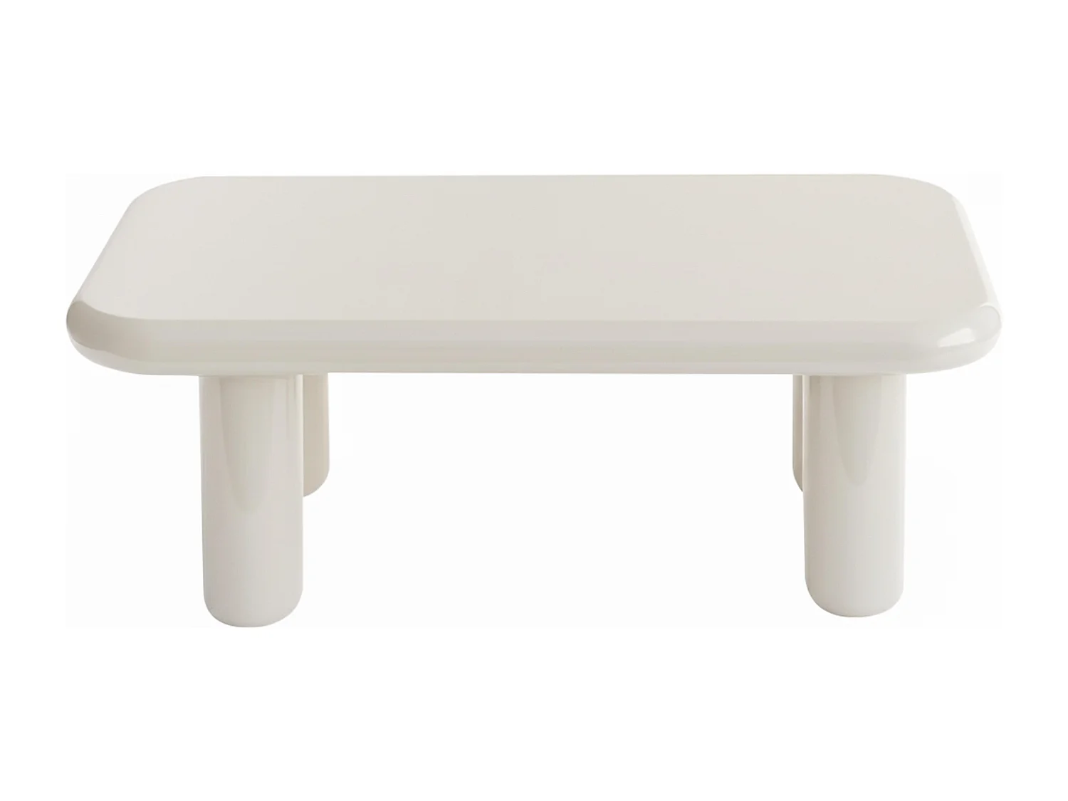 Rechthoekig salontafel 100 cm in wit gelakt MDF