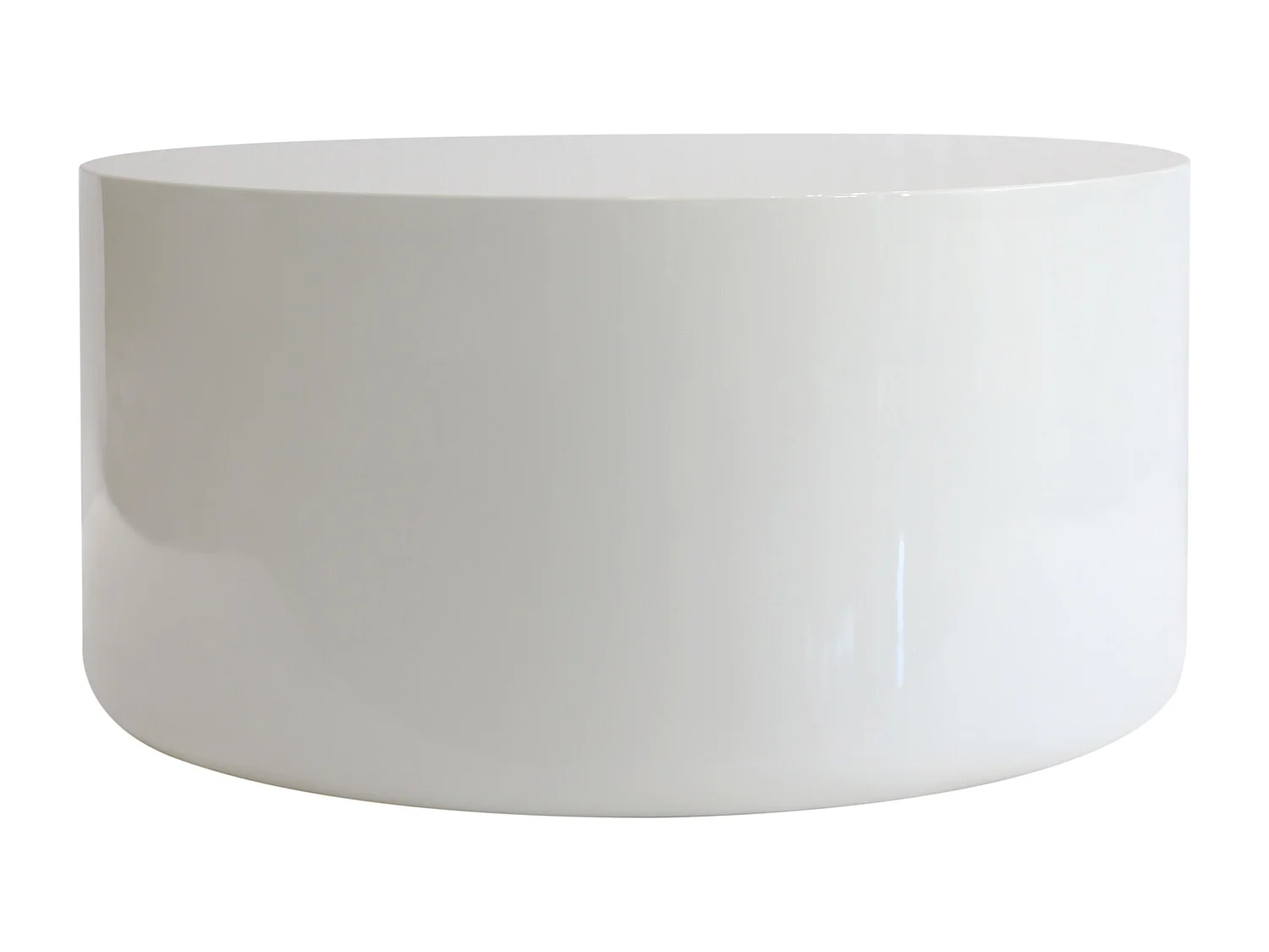 Ronde salontafel 80 cm in wit gelakt MDF