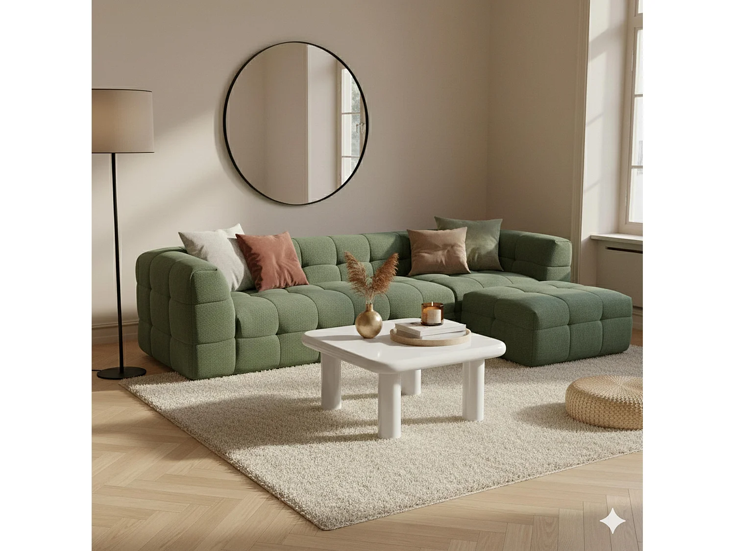 Vierkante salontafel 75 cm in wit gelakt MDF