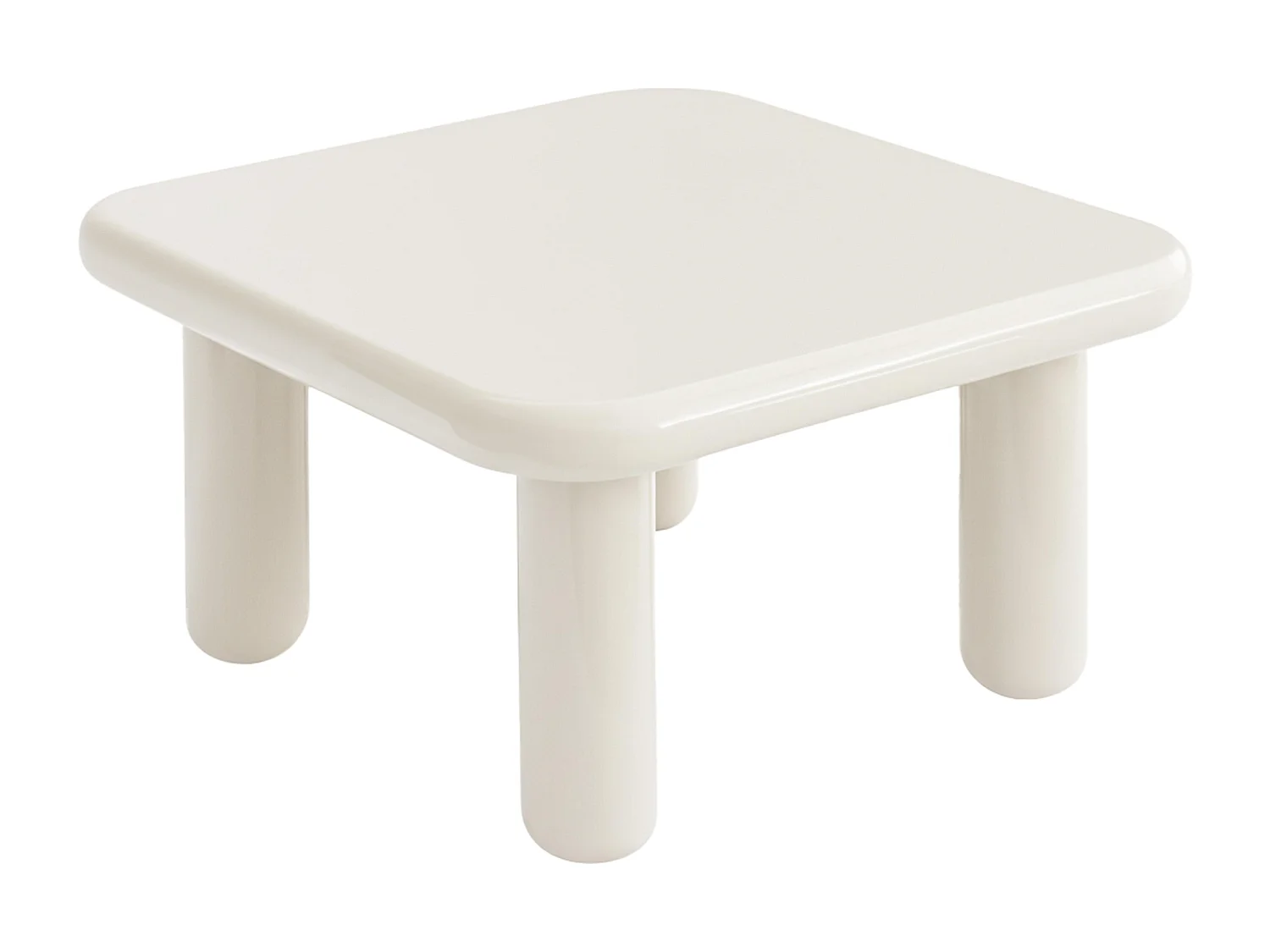 Vierkante salontafel 75 cm in wit gelakt MDF