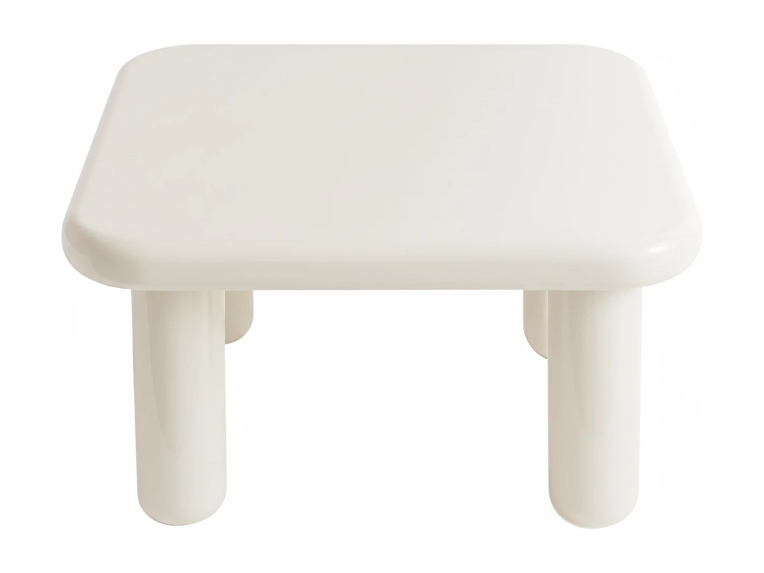 Vierkante salontafel 75 cm in wit gelakt MDF