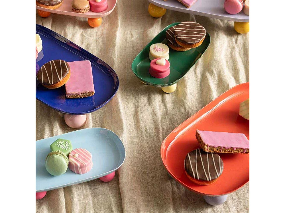 Plateau ovale en métal Double Funky