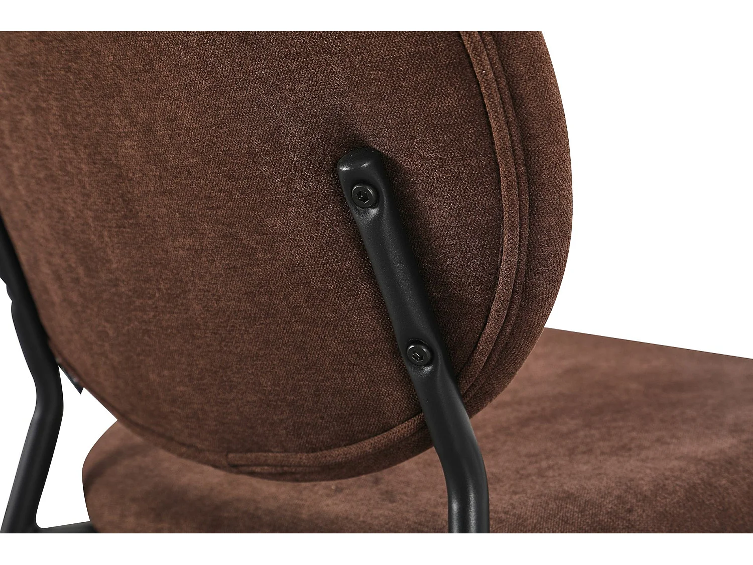 Silla de comedor acolchada – Chenilla hidrofóbica marrón oscuro – BROCTALM