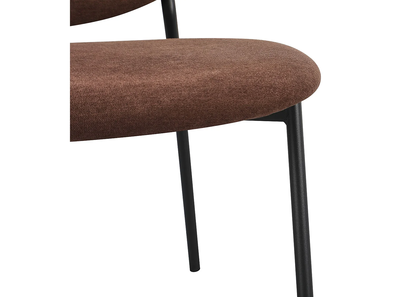 Silla de comedor acolchada – Chenilla hidrofóbica marrón oscuro – BROCTALM
