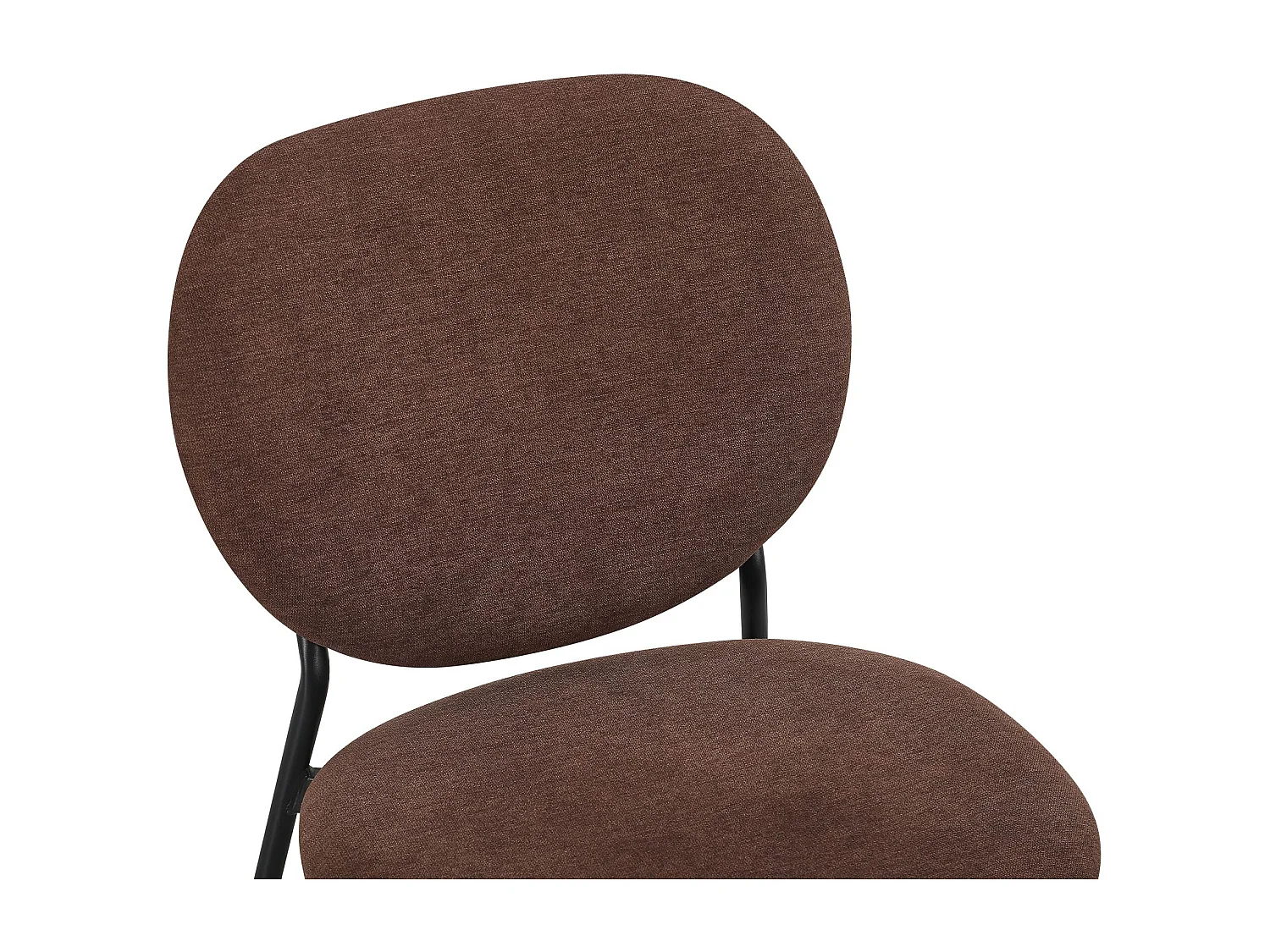 Silla de comedor acolchada – Chenilla hidrofóbica marrón oscuro – BROCTALM