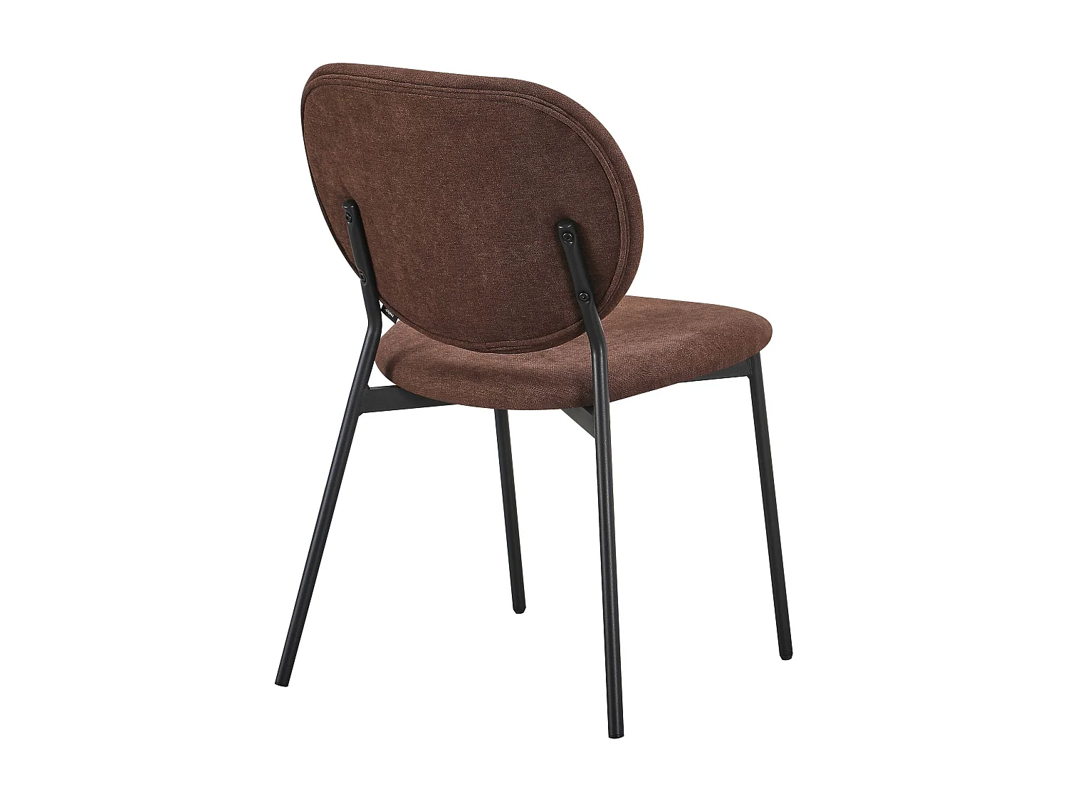 Silla de comedor acolchada – Chenilla hidrofóbica marrón oscuro – BROCTALM