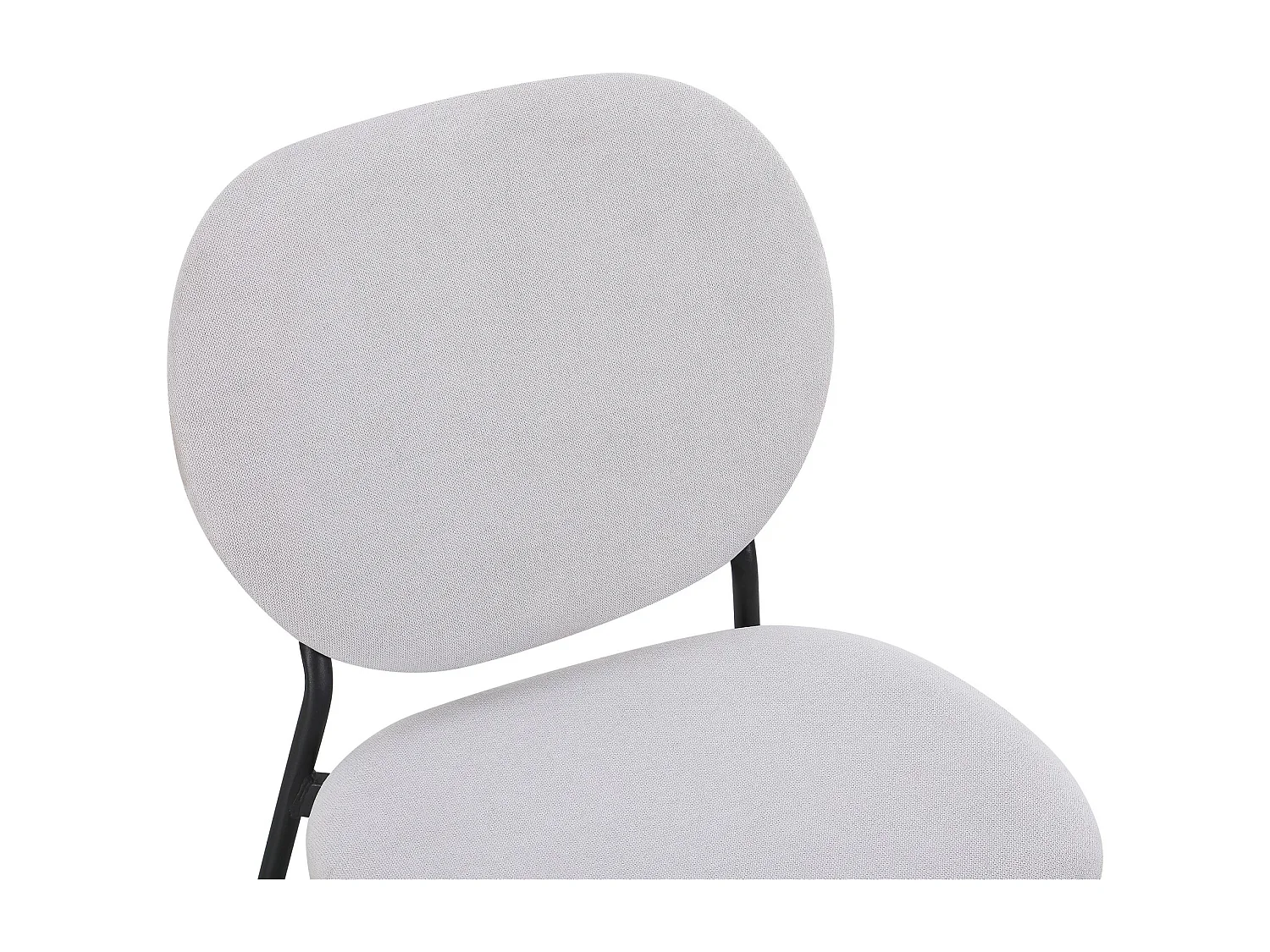 Polsterstuhl mit hydrophober Chenille – Hellgrau – BROCTALM