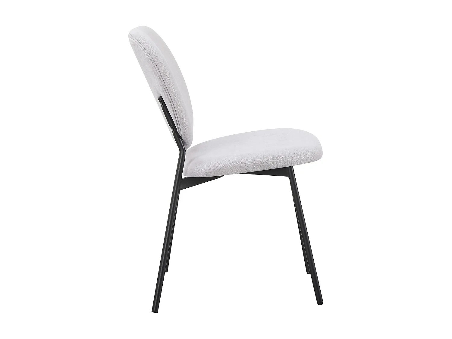 Polsterstuhl mit hydrophober Chenille – Hellgrau – BROCTALM