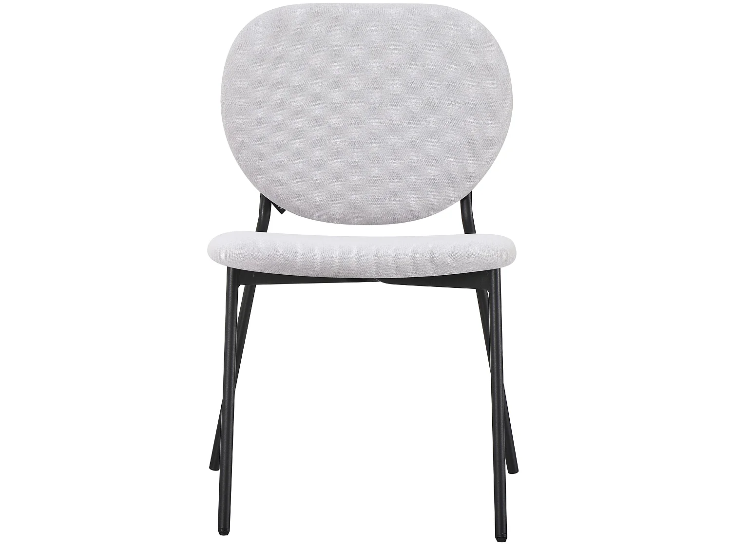 Chaise rembourrée – chenille hydrophobe gris clair – BROCTALM