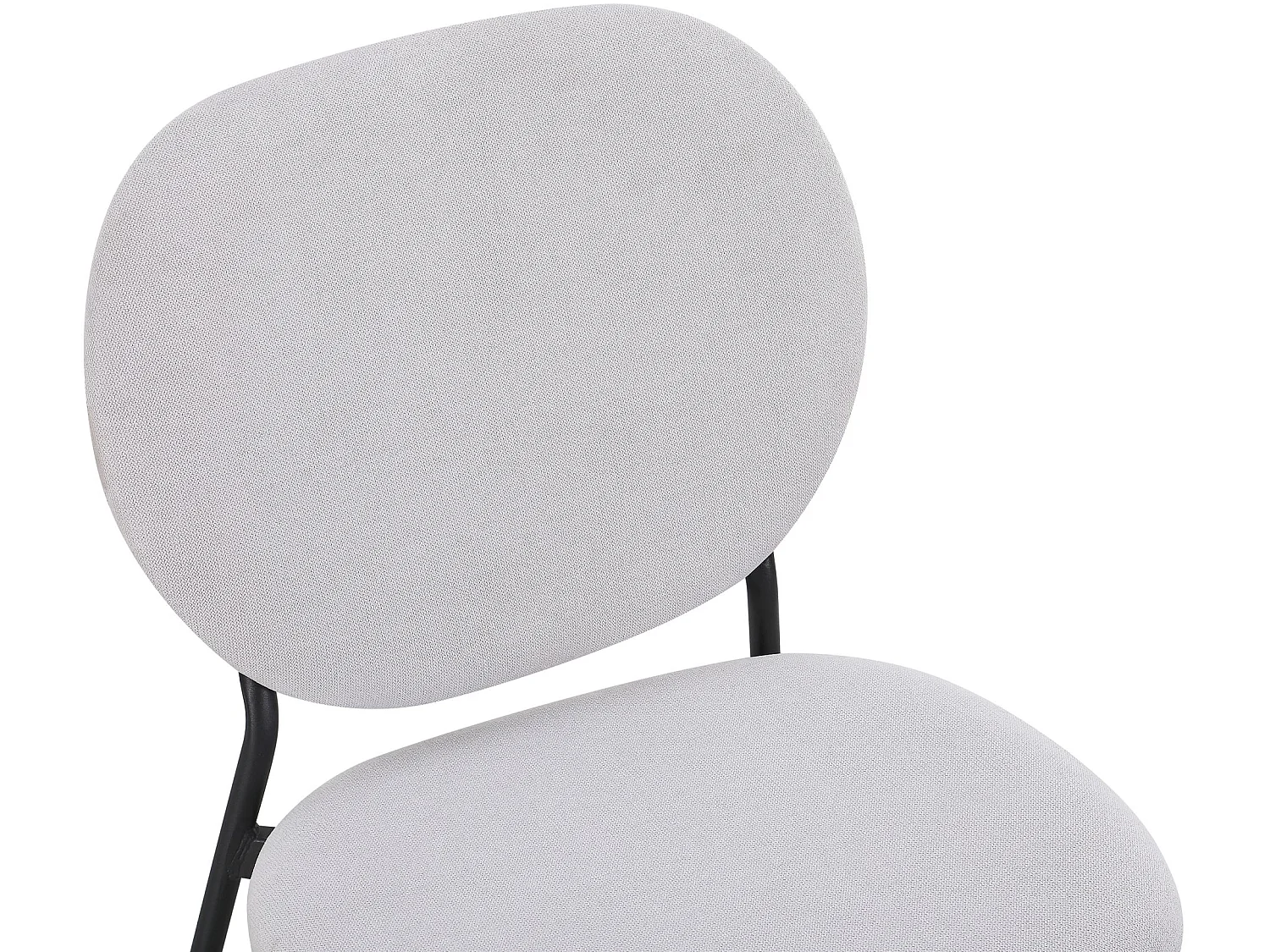 Chaise rembourrée – chenille hydrophobe gris clair – BROCTALM