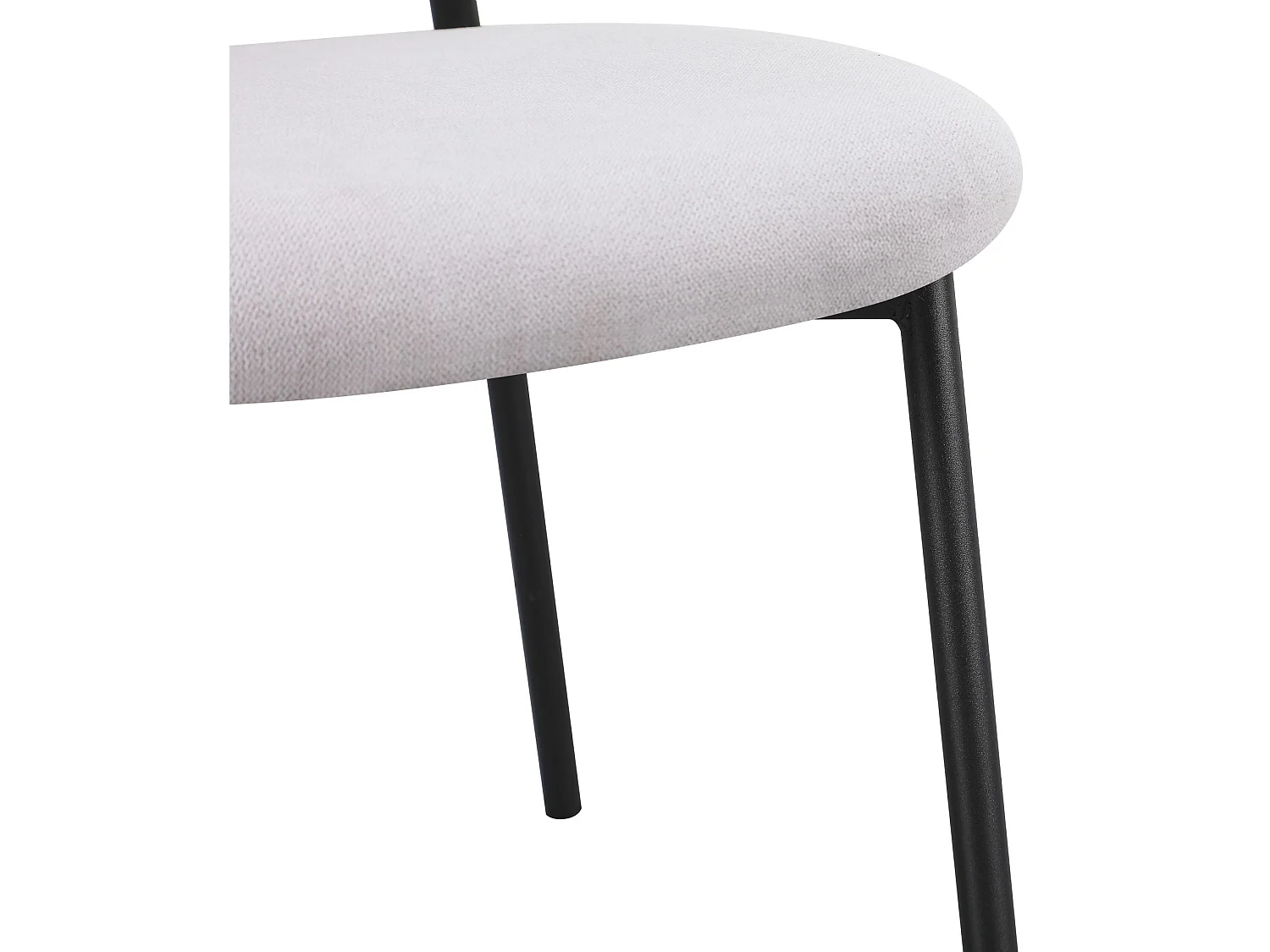 Chaise rembourrée – chenille hydrophobe gris clair – BROCTALM