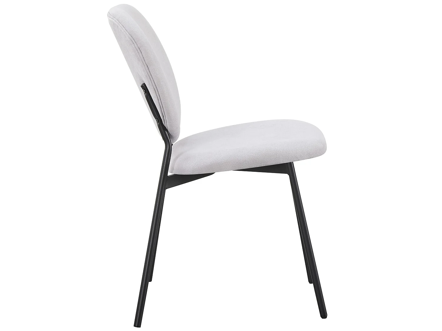 Chaise rembourrée – chenille hydrophobe gris clair – BROCTALM