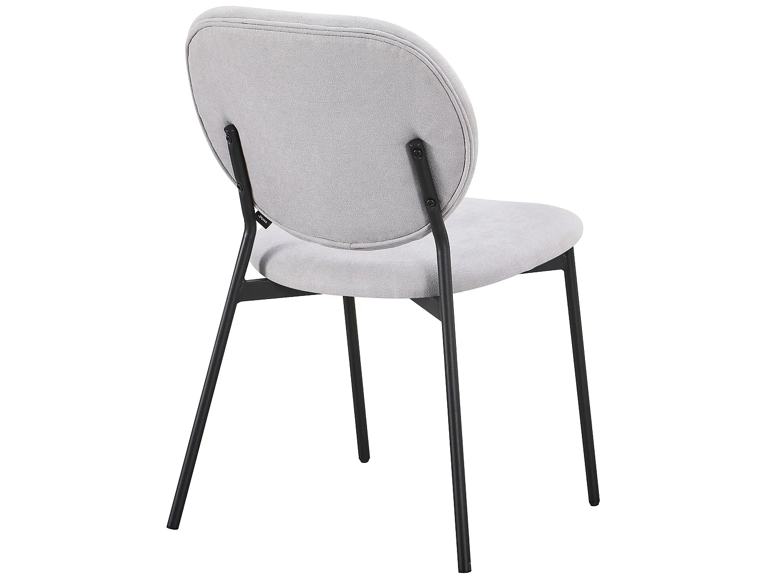 Chaise rembourrée – chenille hydrophobe gris clair – BROCTALM
