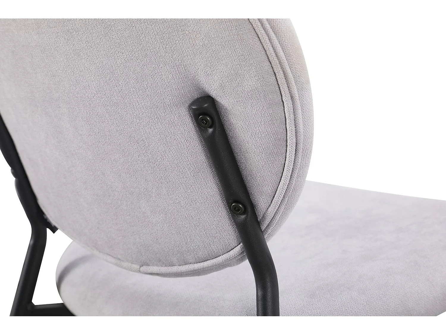 Chaise rembourrée – chenille hydrophobe gris clair – BROCTALM