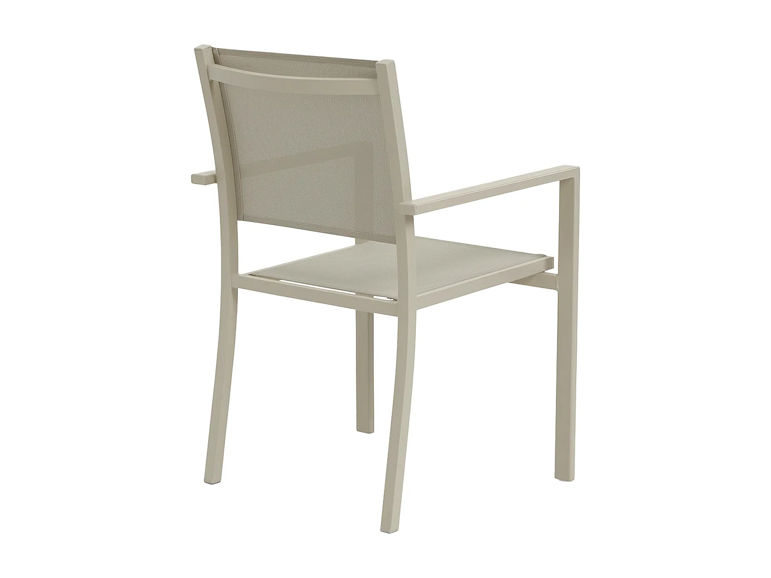 Fauteuil de jardin aluminium et textilène crème