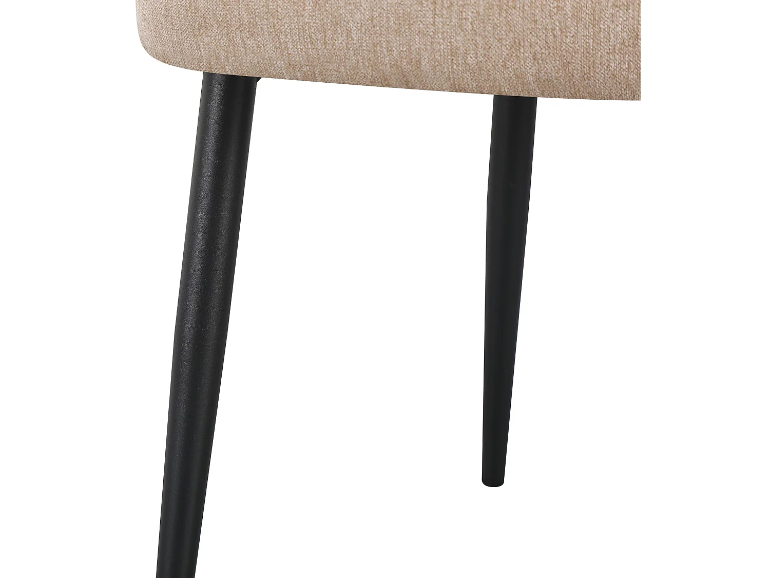 Stoel – comfortabele bekleding – gevlochten stof – donkerbeige – ATIBLLE