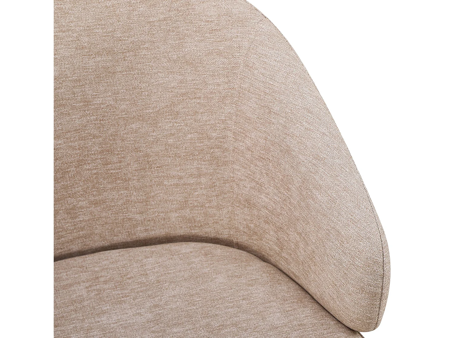 Stoel – comfortabele bekleding – gevlochten stof – donkerbeige – ATIBLLE