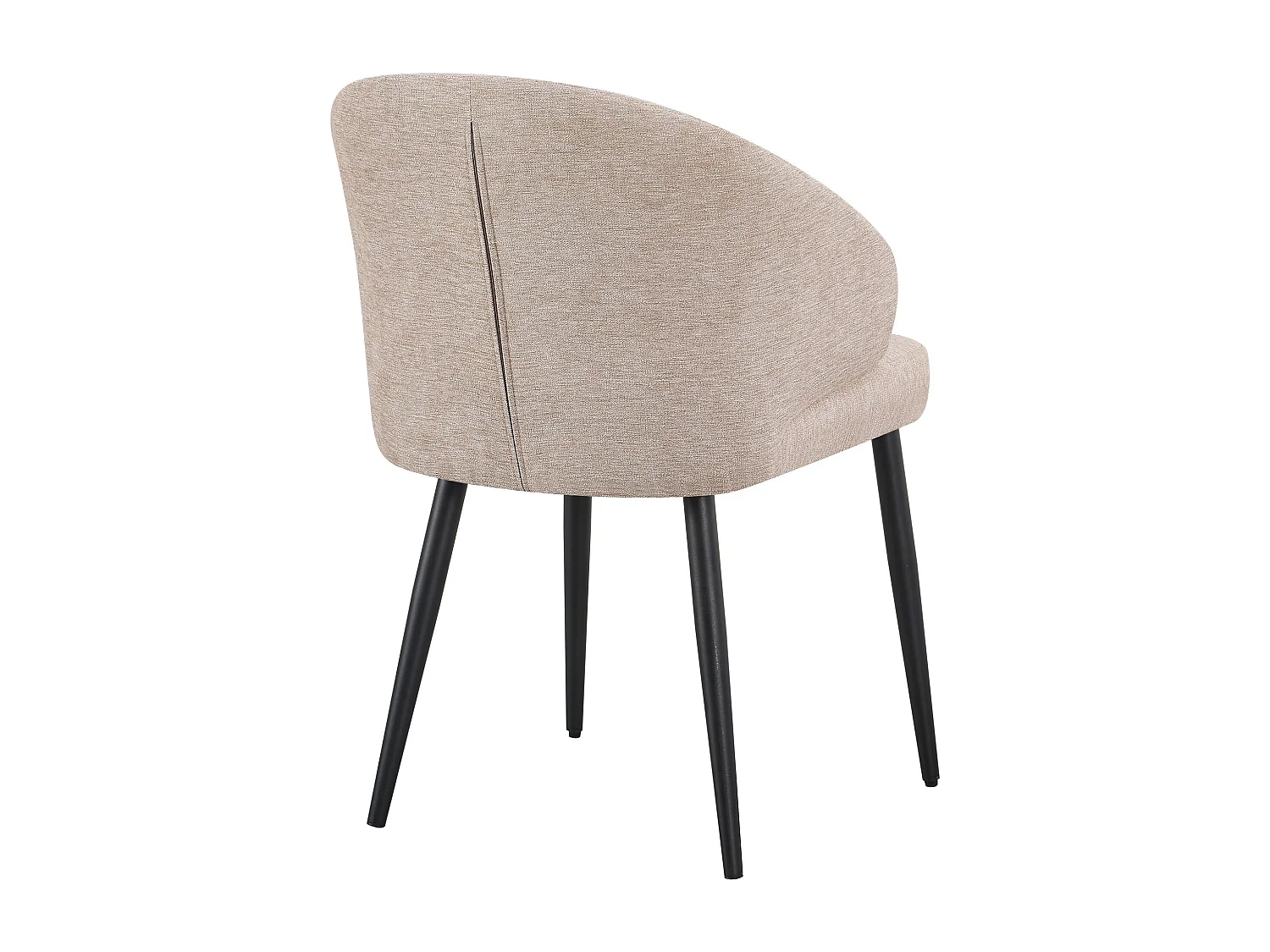 Stoel – comfortabele bekleding – gevlochten stof – donkerbeige – ATIBLLE