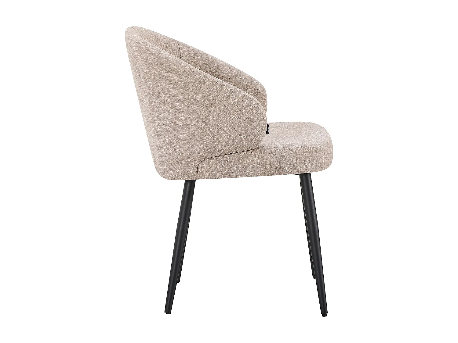 Stoel – comfortabele bekleding – gevlochten stof – donkerbeige – ATIBLLE