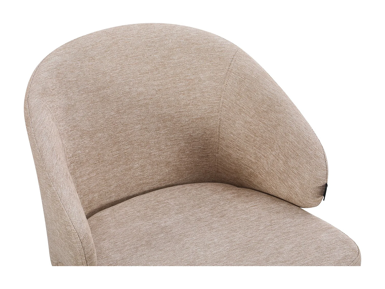 Stoel – comfortabele bekleding – gevlochten stof – donkerbeige – ATIBLLE