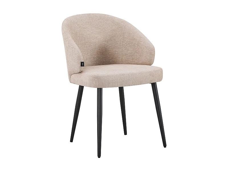 Chaise rembourrée – tissu tressé beige foncé – ATIBLLE