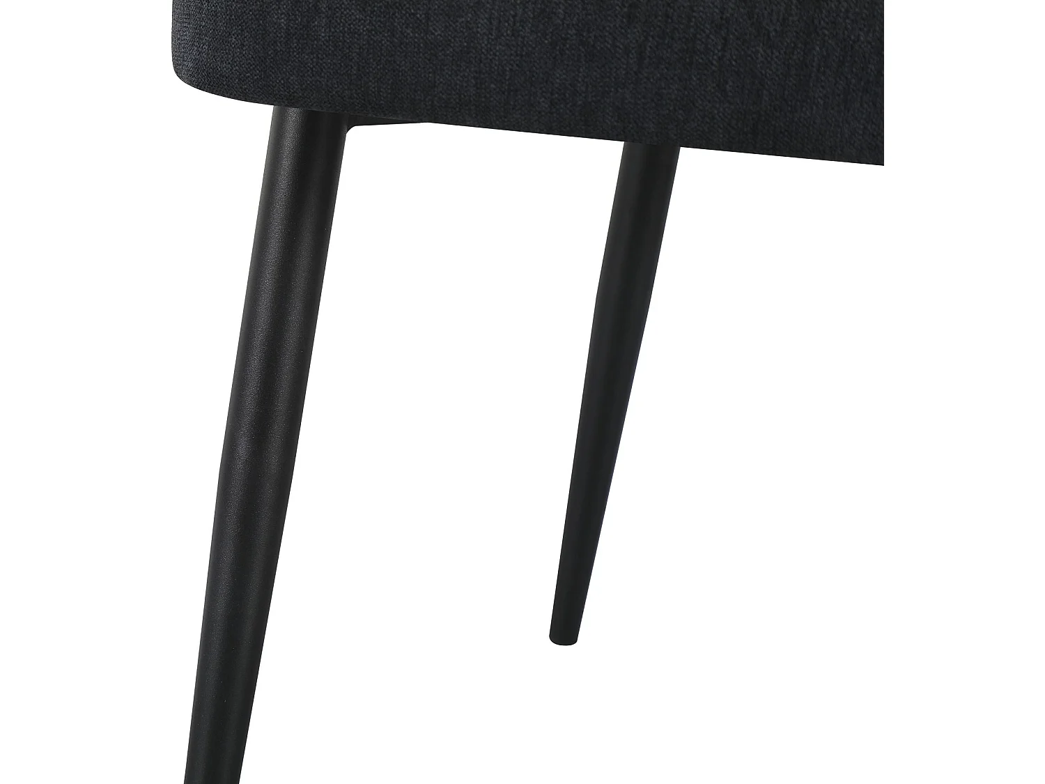 Stoel – comfortabele bekleding – gevlochten stof – grafietgrijs – ATIBLLE