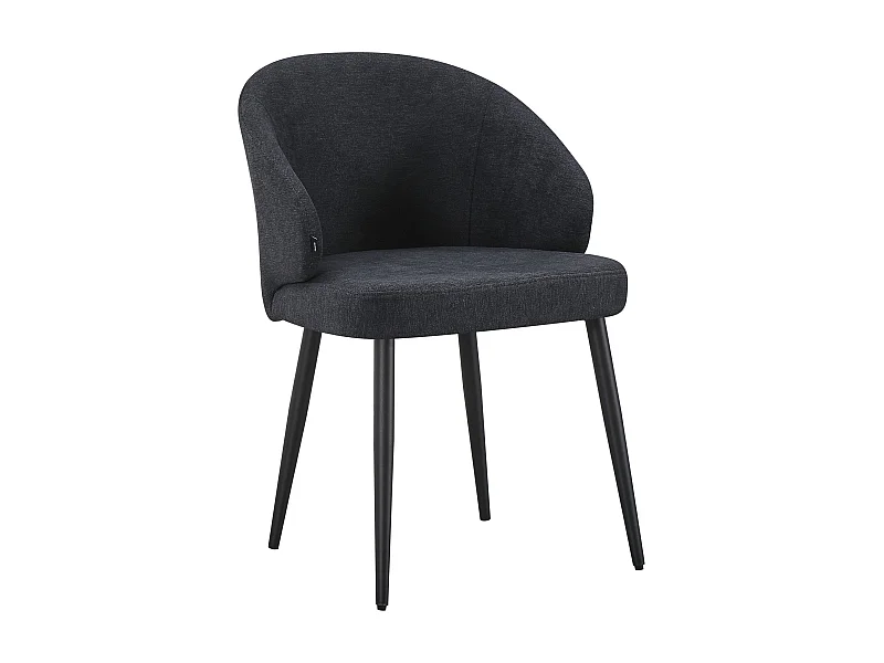 Stoel – comfortabele bekleding – gevlochten stof – grafietgrijs – ATIBLLE