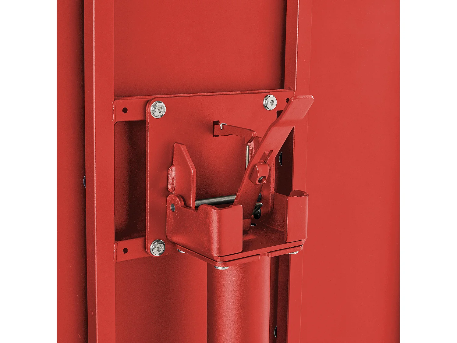 70 cm metalen tuintafel en 2 stoelen in rood