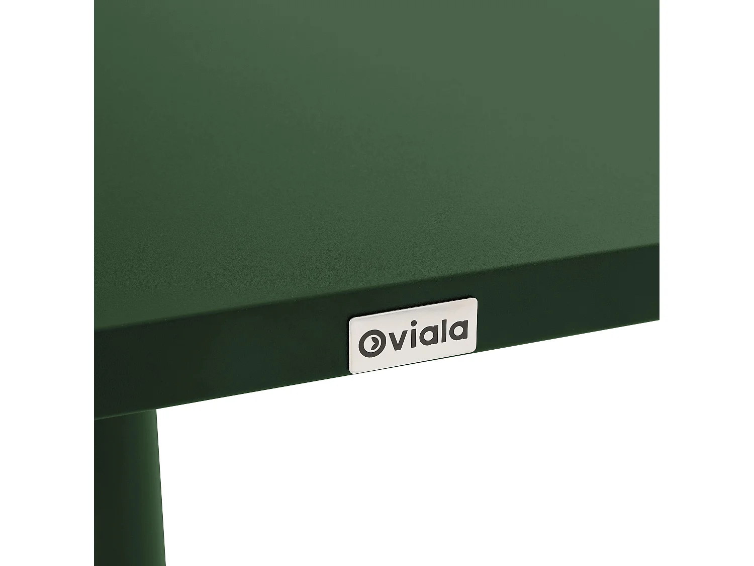 Ensemble table 70 cm et 2 chaises de jardin en métal vert forêt - Palavas