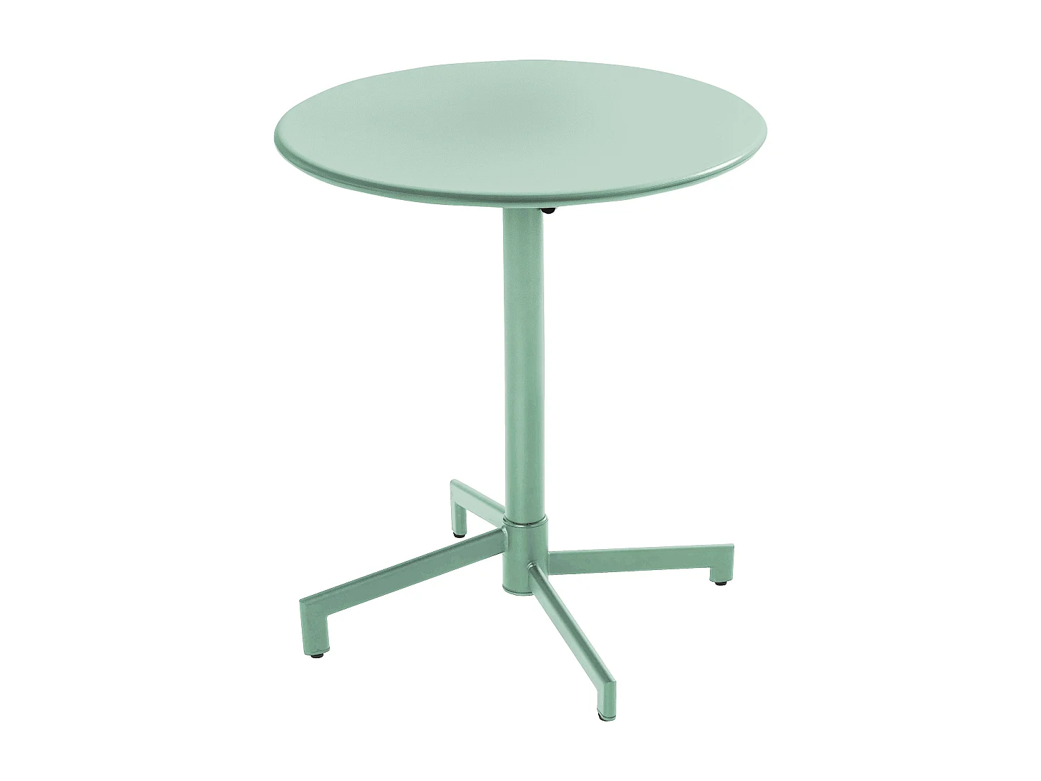 Ensemble table de jardin et 2 fauteuils en métal vert sauge - Palavas
