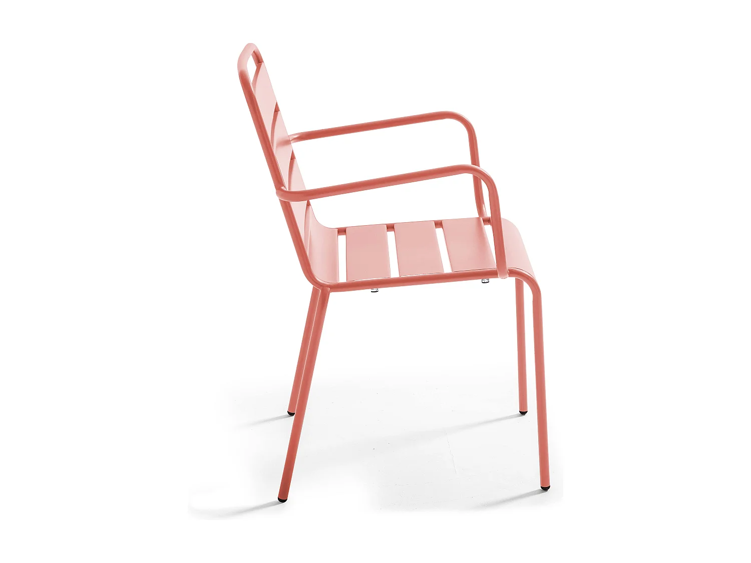 Ensemble table de jardin et 2 fauteuils en métal argile - Palavas