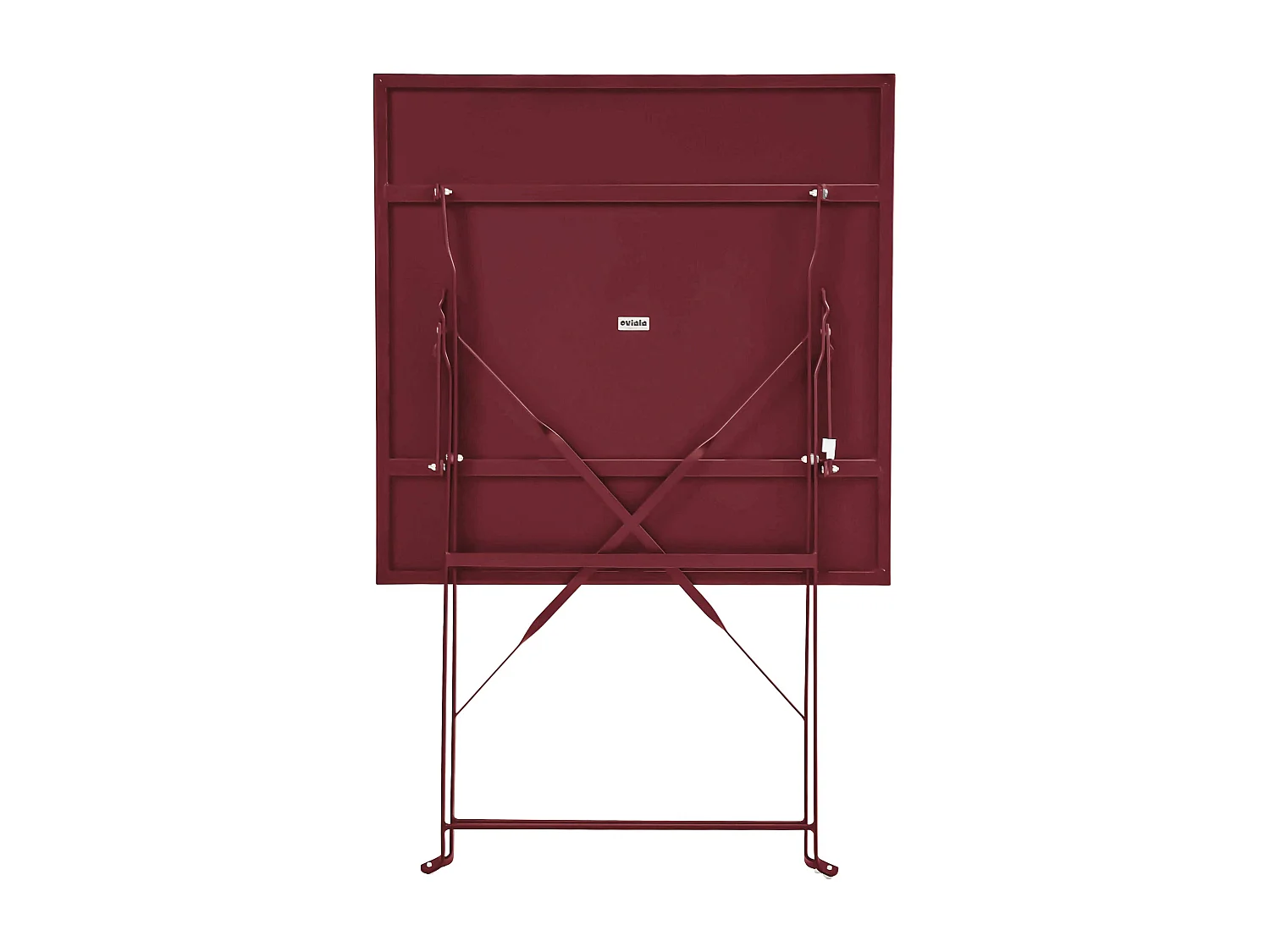 Table de jardin pliante bistrot en acier pourpre