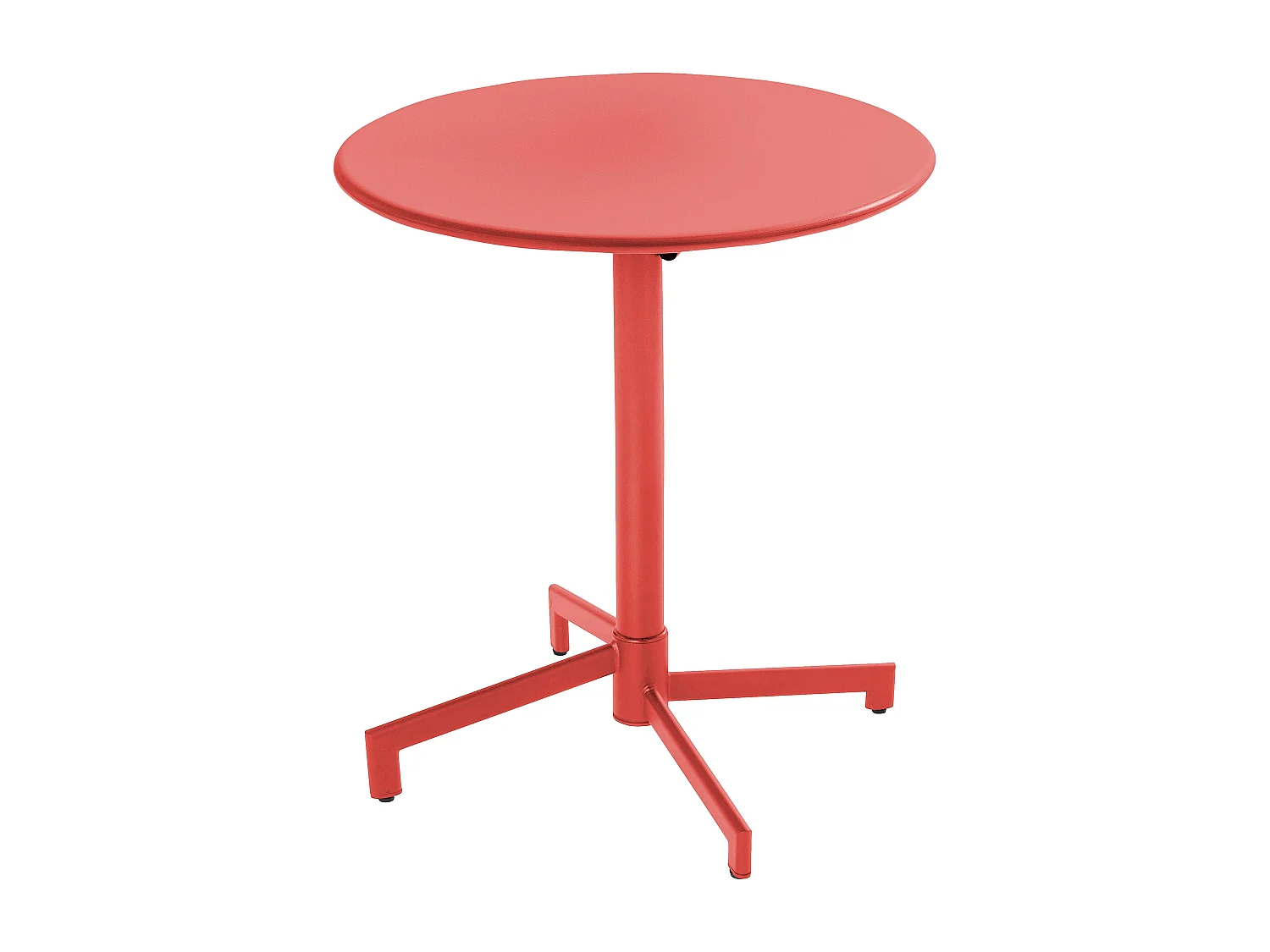 Ensemble table de jardin et 2 fauteuils en métal rouge - Palavas