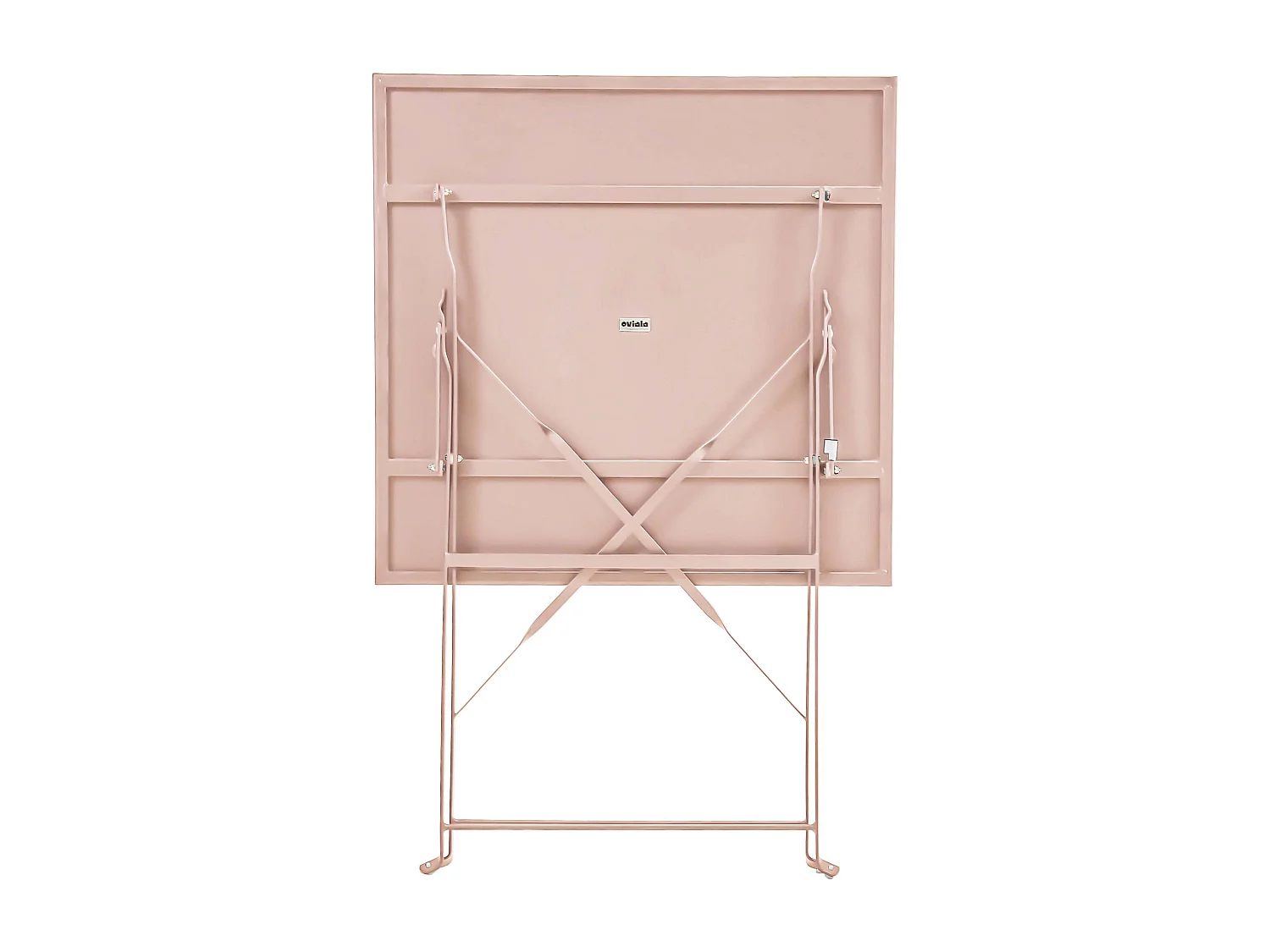 Table de jardin et 2 chaises rose poudré