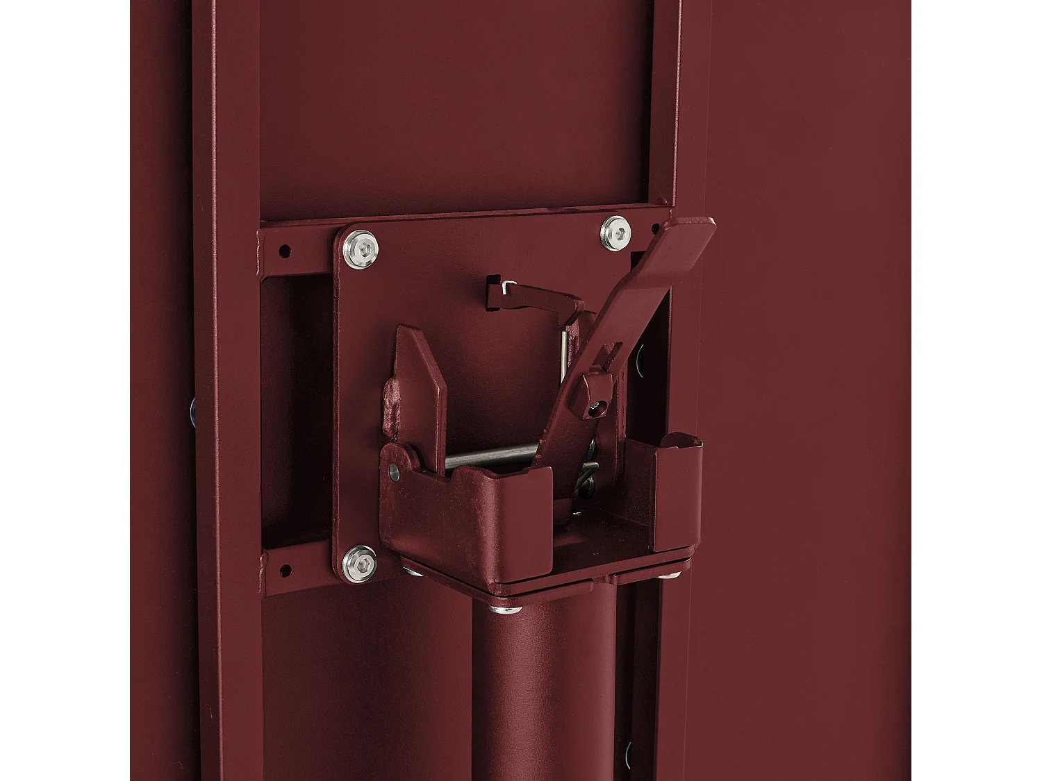 Ensemble table 70 cm et 2 fauteuils de jardin en métal pourpre - Palavas