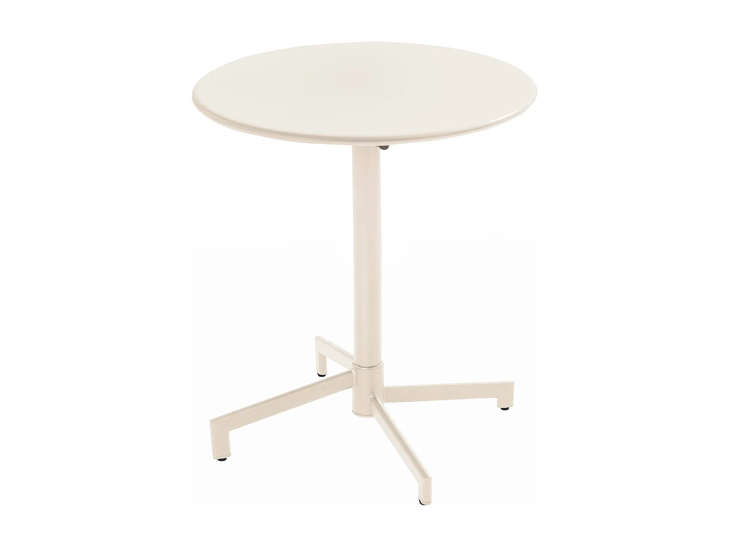 Ensemble table de jardin et 2 fauteuils en métal ivoire - Palavas