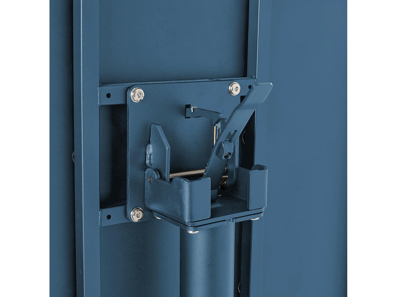 Ensemble table 70 cm et 2 chaises de jardin en métal bleu pacific - Palavas