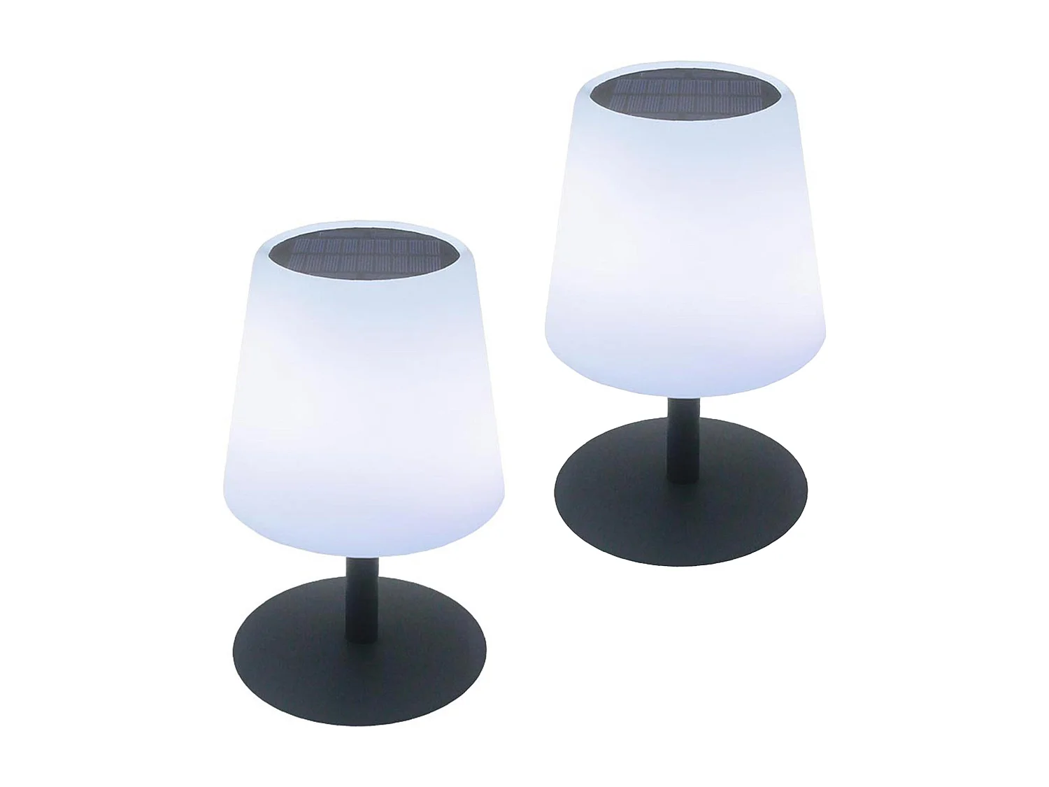 Lampe de table solaire STANDY TINY Blanc Acier H25cm