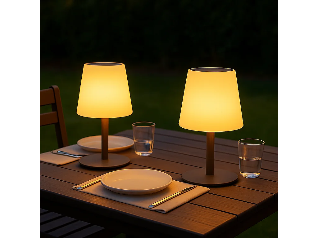 2 Lampes de table solaire STANDY TINY SOLAR H25cm