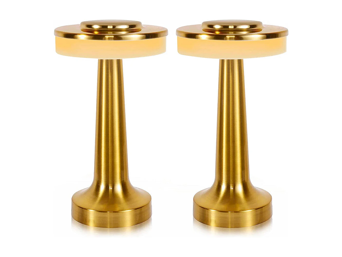 Set de 2 lampes de table CHICGLOW Doré Metal H21cm