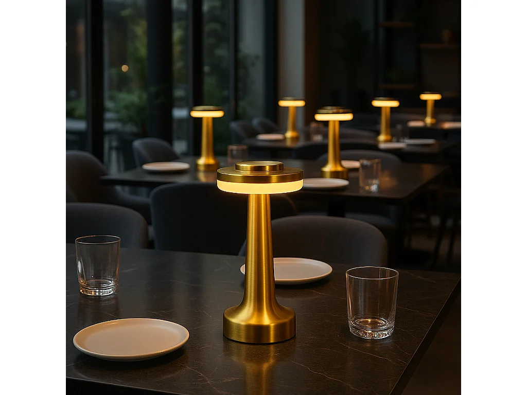 Set de 2 lampes de table CHICGLOW Doré Metal H21cm