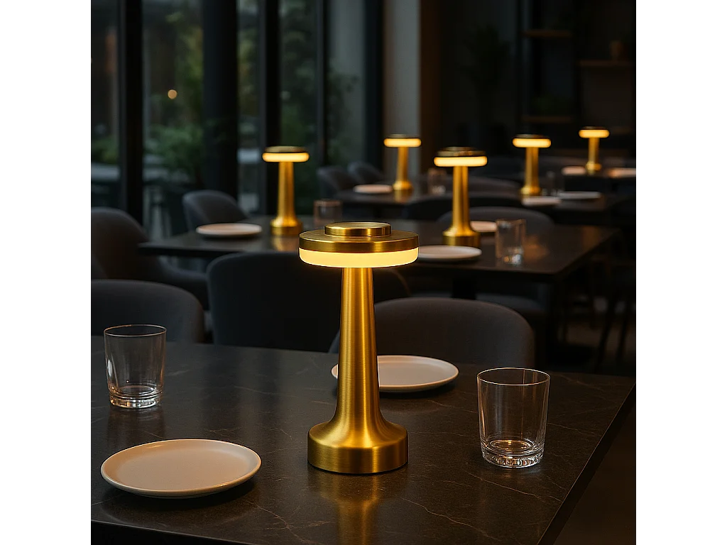 2 Lampes de table doré CHICGLOW H21cm