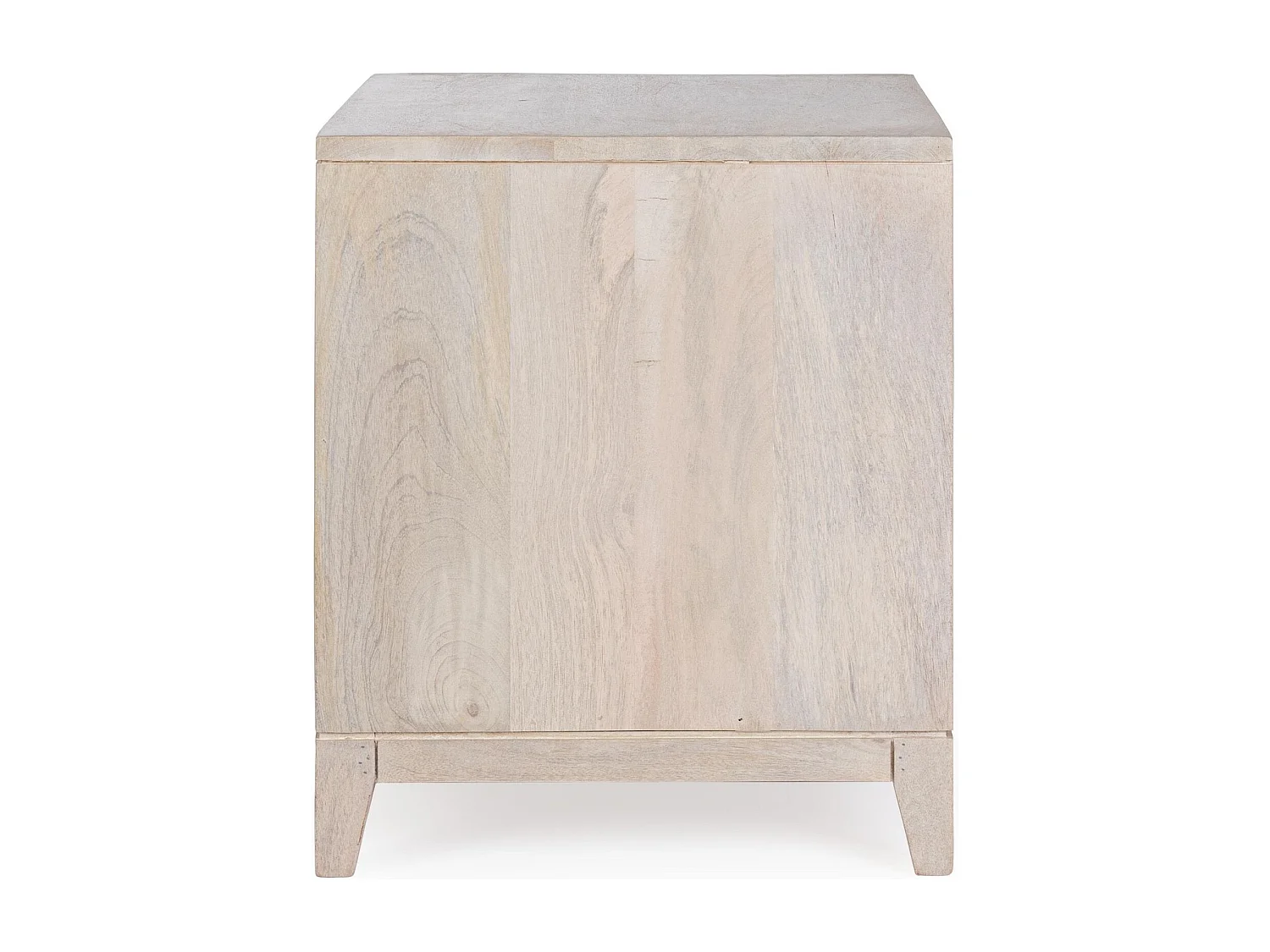 Table de chevet en manguier blanchi 2 tiroirs - AGDE