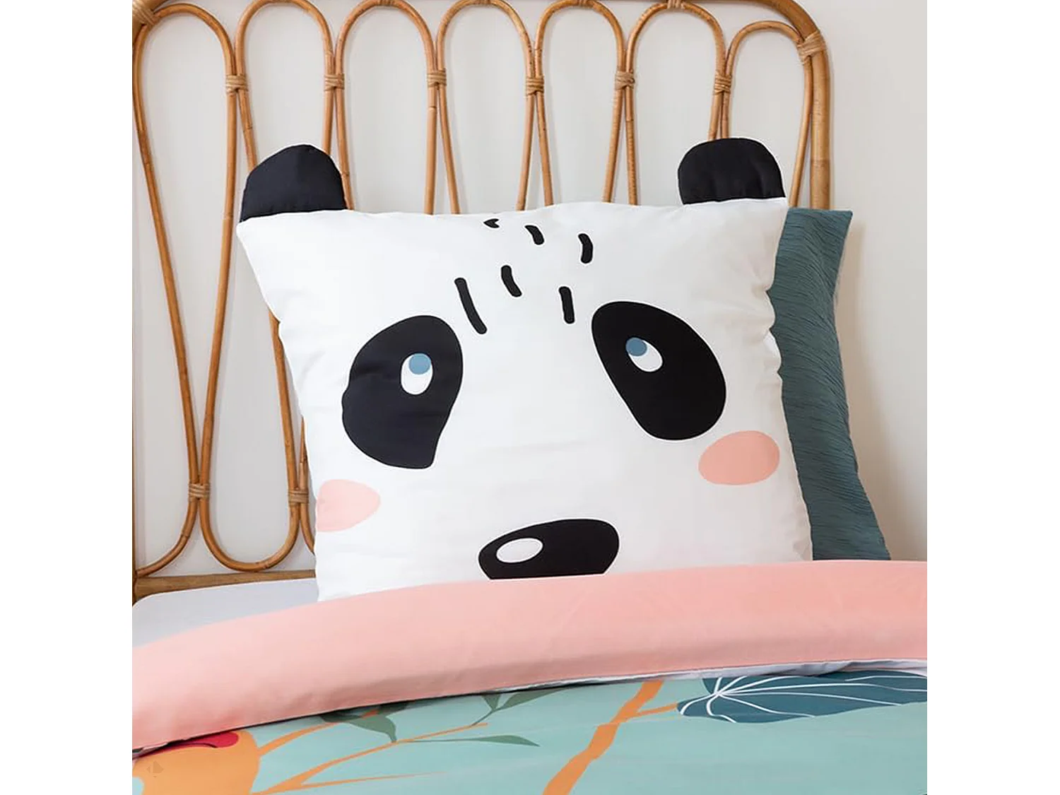 Parure de lit enfant 140x200 cm microfibre PANDA
