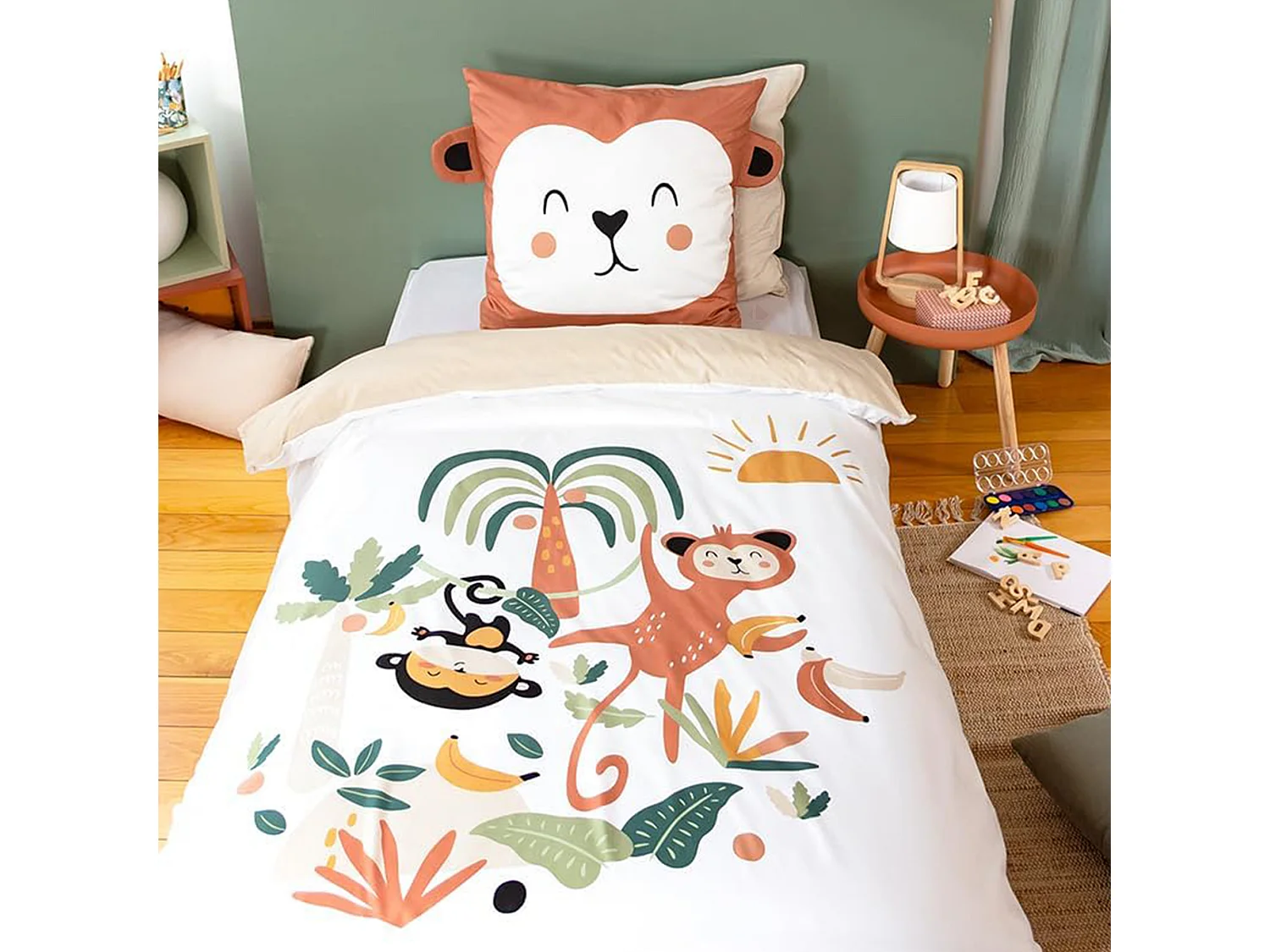 Parure de lit enfant 140x200 cm microfibre OUISTI