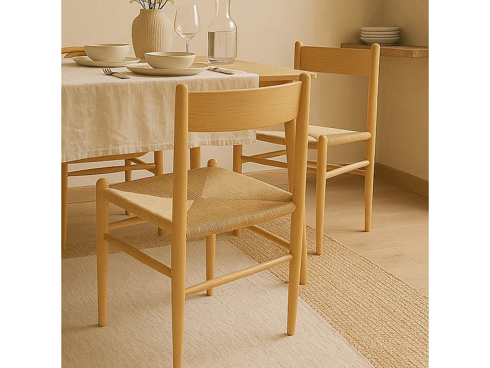 Sedia da pranzo in legno - Design retrò - Cawi