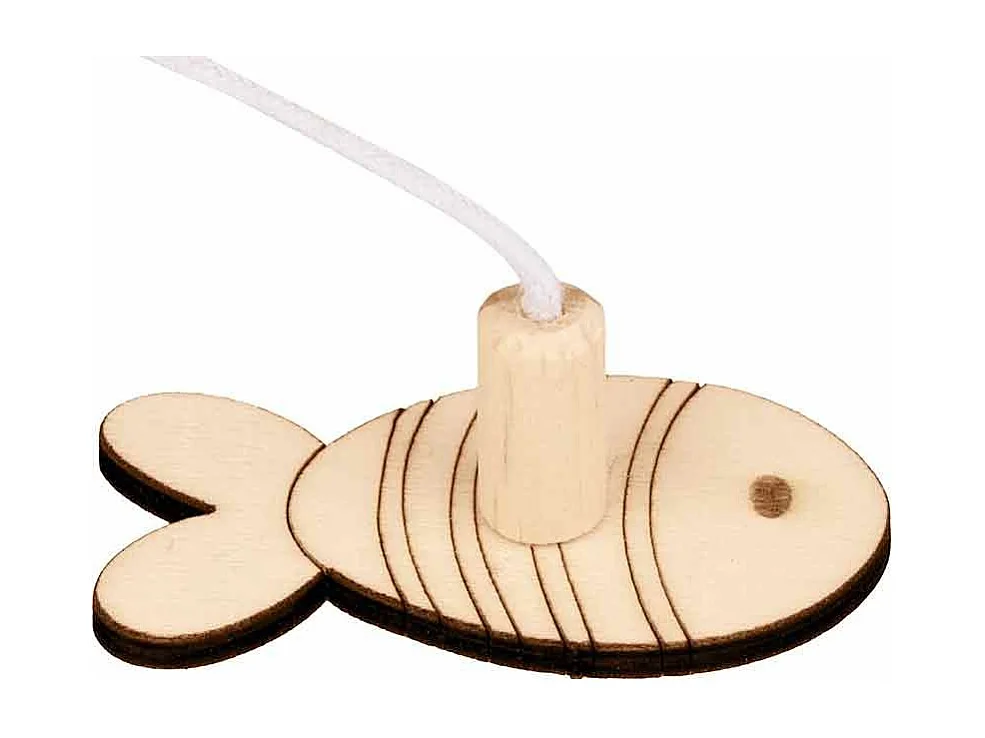 Jeu de pêche aux poissons en bois - 26 x 26 x 12 cm
