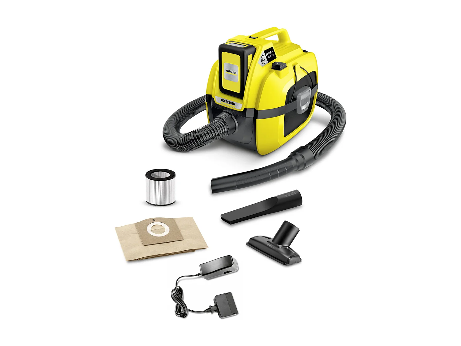 Aspirapolvere a traino Kärcher 1.198-301.0 7 L cilindro Secco 230 W Sacchetto per la polvere